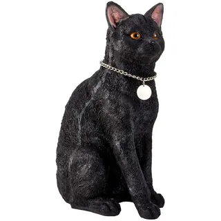 Schwarze Katze Figur H 40 cm Gartenfigur