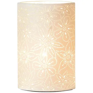 Tischleuchte, Keramik, Blume,Blume, oval,oval, 20x35x11 cm, CE, Wippschalter, Lampen & Leuchten, Innenbeleuchtung, Tischlampen, Nachttischlampen