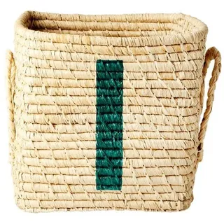 RICE Raffia Buchstaben Korb ABC, L20 x B20 x H20cm, natur, I