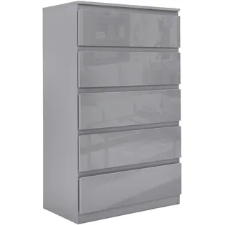Hti-Living Kenji 70 x 40 x 115 cm Hochglanz Grau