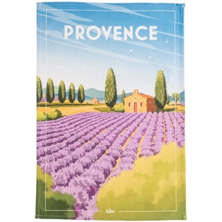 Coucke Geschirrtuch aus Baumwolle, Bedruckt, Wim Provence, 50 x 75 cm