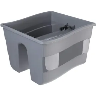 KADAX Balkongeländer-Topf mit zweiseitigem einstellbarem Griff 30x28x20cm, Geländer-Brüstungstopf, Balkonblumenkasten, Pflanzkübel, Pflanzgefäß, Ideal für Blumen und Pflanzen (Anthrazit)