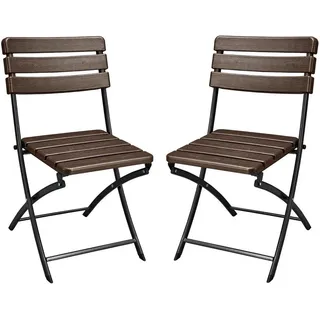 deluke LENA Gartenstuhl 46 x 55 x 81 cm braun 2 St.