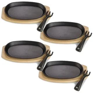 Echtwerk Servierpfannen-Set 4-tlg. 14 cm + 24 cm + 24 cm + 14 cm