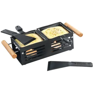 Cilio Raclette und Fondue-Set Teelicht Käse-Party Raclette für 2 Personen Cilio FORMAGGIO 174007 schwarz