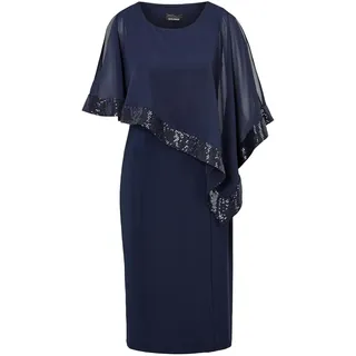 GOLDNER Abendkleid Kurzgröße Chiffonüberwurf Mitternachtsblau 20