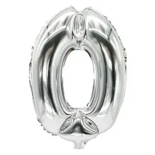 Papstar Luftballon 20 cm x 35 cm Silber