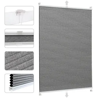Sekey Wabenplissee 90 x 130 cm grau