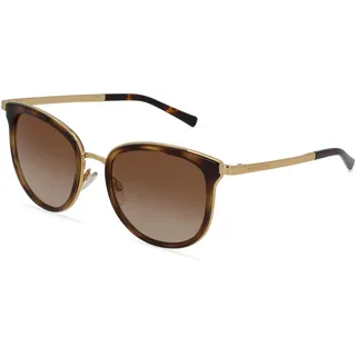 Michael Kors MK1010 Damen-Sonnenbrille Vollrand Cat Eye Metall-Gestell, braun