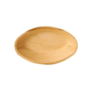 Papstar Pure Teller Palmblatt, oval 85504 , 1 Packung = 25 Stück, 18 x 11,5 x 3 cm
