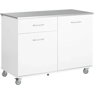 SoBuy Kücheninsel 1 drawer Weiß 120x56x90,5cm Funktional