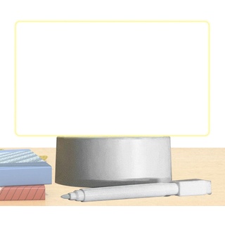 Limitoll Trocken abwischbare Acryltafel mit Licht - 2D Message Board mit Stift,Klares Desktop-Whiteboard, Rahmenlos, zum Auflisten von Tafeln mit Markierungsablage, kleine Desktop-Trockenlöschtafel