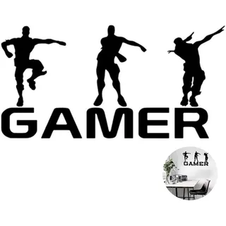 Gamer Wandaufkleber Personnages Joueurs Décor Mur Autocollants G