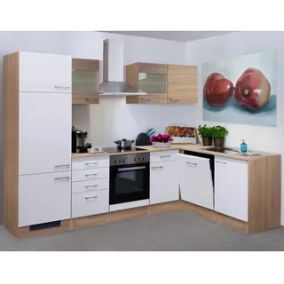 Flex-Well Winkelküche L-Form 280 x 170 cm Weiß