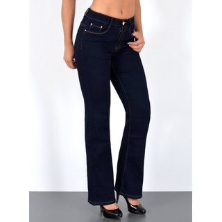 ESRA Bootcut-Jeans B100 Damen Bootcut Jeans Hose, Damen Bootcut Jeans High Waist, bis Übergröße / Plussize Große Größe, Damen Jeans Bootcut hohe Leibhöhe, Damen Flared Jeans Bootcut Jeanshose Schlaghose Schlagjeans, Damen Bootcut weite Jeans Hose Bootcut, Damen Stretchjeans Damen High Waist Damen Jeanshose Damen, Damen High Waist Bootcut Hose Bootcut Jeans, Damen Jeans Stretch Damen Hose Stretch Damen Jeans hoher Bund blau 44