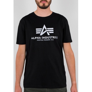 Alpha Industries Basic Reflective Print T-Shirt, schwarz, Größe S