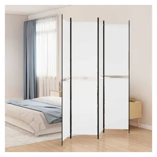 vidaXL Paravent Weiß 200x220 cm Stoff
