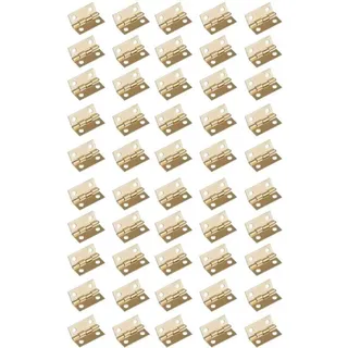 Miniaturscharniere, 60 Stück, Mini-retro-scharniere, Kleine Scharniere Für Schmuckkästchen Mit 240 Schrauben, 10 Mm X 8 Mm, Gold