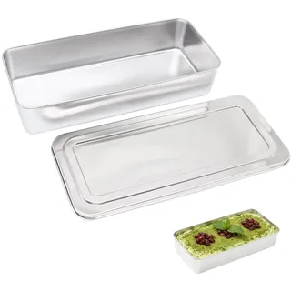 Tbintul Kastenform mit Deckel,33 x 15 x 6.5 cm Edelstahl Brotbackform,Kastenform Kuchen,Brotform Königskuchenform für Brot Kuchen Toast Sauerteigbeständig