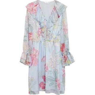 Comma, Kleid Minikleid Blau/Mehrfarbig 48