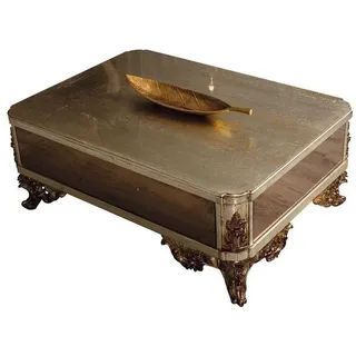Xlmoebel Couchtisch Eleganter Kaffeetisch in Gold mit barocker Ästhetik (Couchtisch, 1-St., Couchtisch), Hergestellt in Europa goldfarben