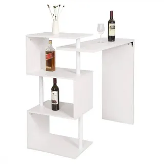 Woltu Bartisch 134 x 112 x 38 cm Weiß