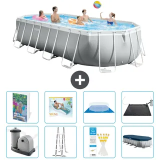 Prism Frame Pool Oval - 610x305x122 Cm - 9-teilig  S567