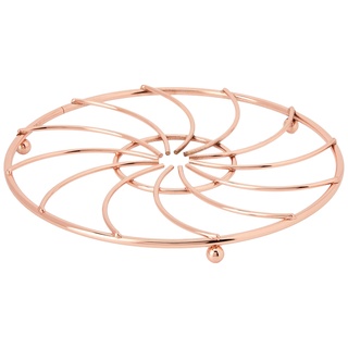 Premier Housewares Trivet, Rose Gold Metal Wire, 19 cm