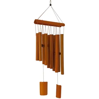 Scarlet Play | Windspiel »Paradise« mit 10 Klangröhren aus Bambus 60 cm Klangspiel Windklangspiel Holz Geschenk Garten Deko Chimes