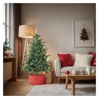 vidaXL Weihnachtsbaumrock Ø 65 cm Rot
