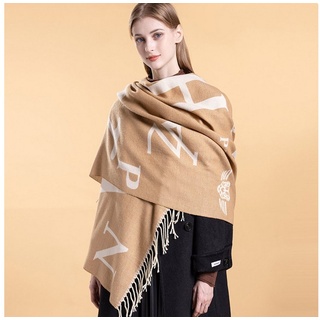 Viellan Modeschal Kaschmir-Kunstfaser-Schal,Schal verdicken für Damen,190cm braun