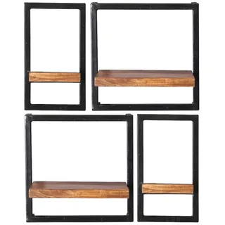 SIT Möbel Wandregal-Set 60 x 25 x 75 cm Antikschwarz