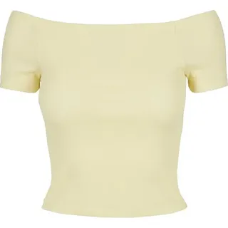 URBAN CLASSICS Off Shoulder Rib Tee Gelb 3XL