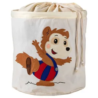 Lifeney meets Bobo Siebenschläfer Wäschekorb zusammenfaltbar für Kinder – Box mit verschließbarem Kordelzug zum Verstauen von Spielzeug – ca. 43,5 x 46 cm