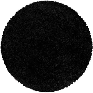 Ayyildiz Sydney 3000 Hochflorteppich Ø 120 cm Schwarz