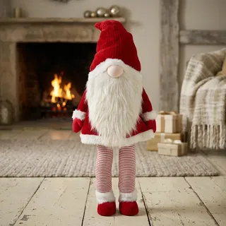 XXL Wichtel 130cm (160cm) Gnom Deko Figur Weihnachten wackelt beim Anstupsen rot