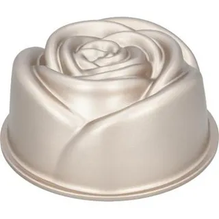 Birkmann Gugelhupfform Contoura, Silber, Metall, Blume, 9 cm, antihaftbeschichtet, Backen, Backformen, Gugelhupfformen