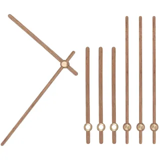 PATIKIL 4 Set Uhrzeiger für Wanduhr φ35cm, DIY Modern Lautlos Uhr Holzmaterial, Wanduhren Selber Bauen Deko für Wohnzimmer Restaurant Büro - Form:E2