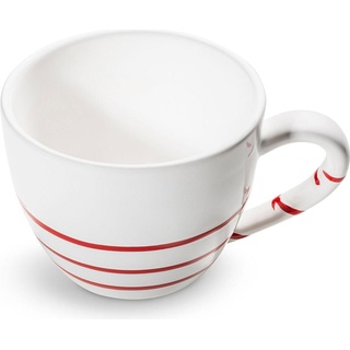 Gmundner Keramik, Teekanne, Pur Geflammt Rot, Teetasse Maxima (0,4L)
