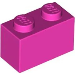1 Stück LEGO, Teil Nr. 3004 in Dunkelrosa (Dark Pink)