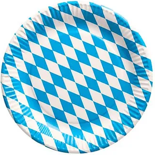Papstar Pappteller rund Durchmesser 23 cm 50 St. Bayrisch Blau