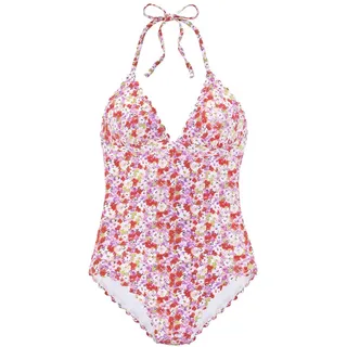 LASCANA Badeanzug Jasmin Rot/Flieder 36 Cup C/D
