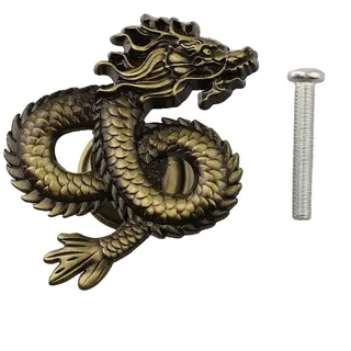 Zinklegierung Drachenförmiger Möbelgriff für Schranktüren und Schubladen, Metallknöpfe für Kindermöbel (Antikbronze)