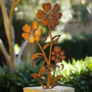 Metallblumen Für Den Außenbereich, Dekorative Gartenstecker, Blumenstecker Aus Metall, Gartenfiguren