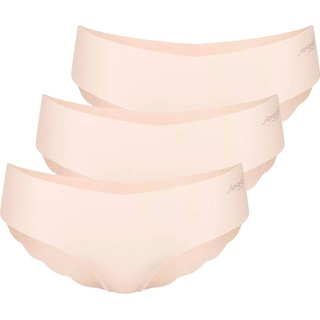 Sloggi, Damen, Unterhosen, Damen Hipster ZERO Modal soft leicht unsichtbar saumlos 3 Stück, Beige, (XL, 3er Pack)
