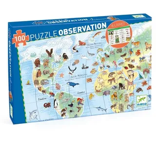 Djeco Wimmelpuzzle: Tiere der Erde 100 Teile