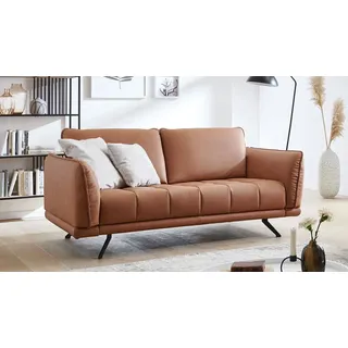 Sofa 2,5-Sitzer Couch Polstersofa Sitzmöbel Noah Stoff terracotta 172 cm