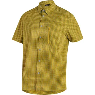 Maier Sports Kurzarmhemd Yellow Check 52