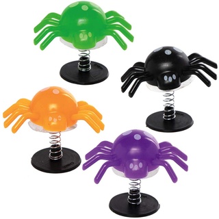 Baker Ross AX373 Spinnen-Sprungspielzeug, knallendes Spielzeug für Kinder, Halloween-Party, Taschenfüller und Süßes oder Saures, 8 Stück