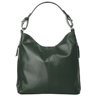 Samantha look Henkeltasche Leder Dunkelgrün